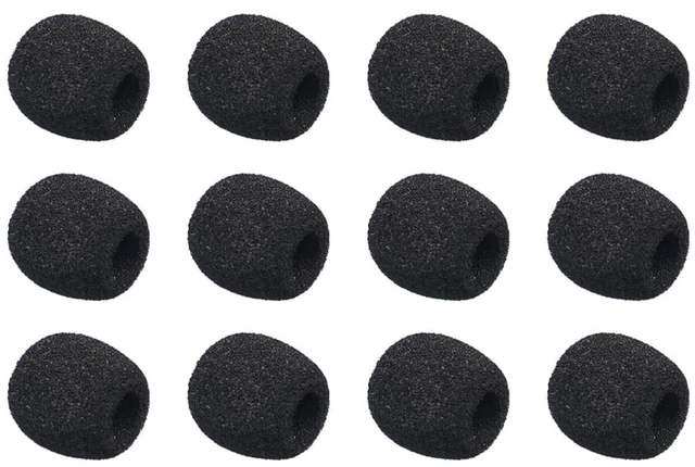 Main image of 12 PCS Lavalier Microphone Windscreen Foam Cover Lapel Mic Mini Windscreen Cover, Mini Size Foam Windscreen Cover Lapel Microphone Replacement Kit(7mm/0.27" diameter)