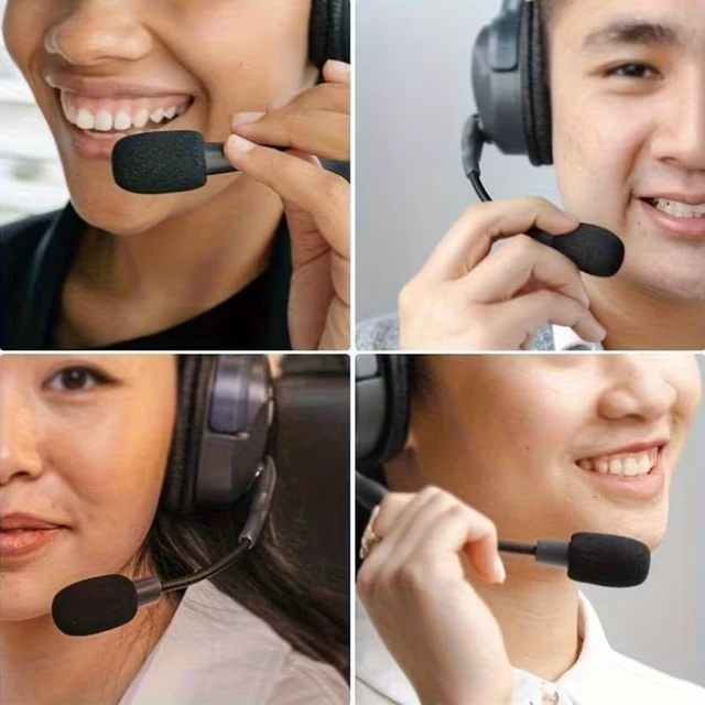 Alt view image 2 of 7 - 18 Pack Microphone Covers Foam, Black Noise Microphone Windscreen, Lapel and Headset Mini Microphone Foam Cover with Box