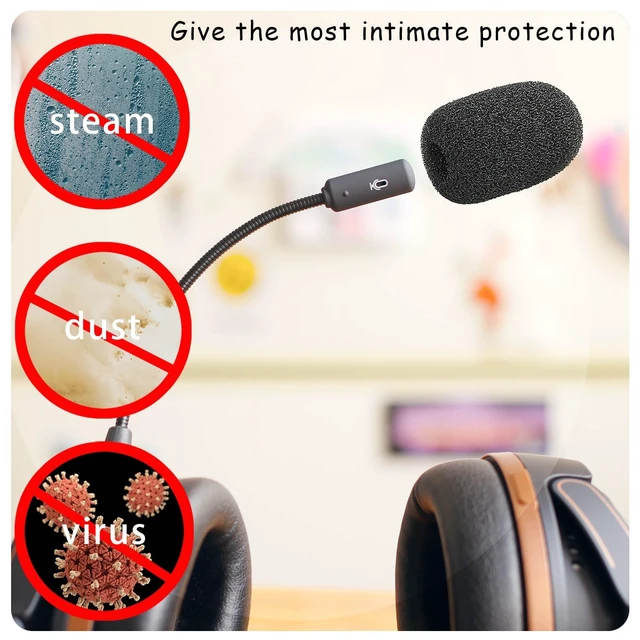 Alt view image 2 of 7 - 30 Pack Mini Size Lapel Headset Mic Foam Covers Microphone Windscreen, Black