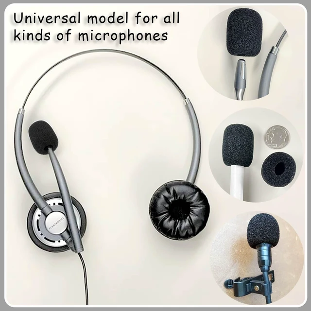 Alt view image 7 of 7 - 30 Pack Mini Size Lapel Headset Mic Foam Covers Microphone Windscreen, Black