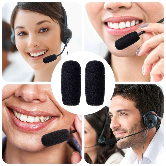 Alt view image 7 of 7 - 30 Pack Mini Foam Microphone Windscreens, High Density Mic Headset Cover, Small Size Lapel Mic Windscreen for Lavalier Microphones Noise Reduction (LxW: 1.36x0.65inch, Caliber: 0.2inch/5mm)