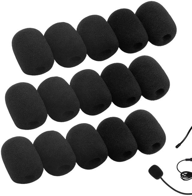 Main image of 40 Pcs Lapel Microphone Windscreen,Headset Windscreen, Mic Foam Covers Lavalier Microphone Windscreen
