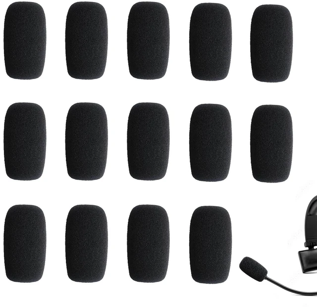 Main image of 14-Pack Lavalier Microphone Foam Covers 1.4" Windshields for Wireless Lapel Mics Noise-Reducing Windscreens for Interviews, Podcasting, Vlogging, Video Recording