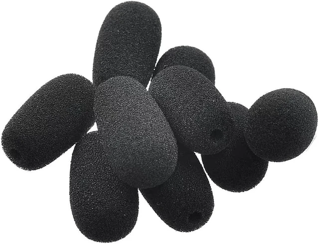Main image of Headset Foam Microphone Windscreens For Blue Parrot B250, B350, B450, B550, C400 Plantronics, Jabra, Lapel, Lavaliers,Telex, Movo, VXI- Lux, Passport, Logitech, 10-Pack (10 Pack)