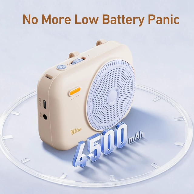Alt view image 5 of 7 - Teacher Voice Amplifier with 2 Wireless Mic & Magnetic Lavalier, Portable Voice Amplifier Personal Classroom Amplifier-Noise Canceling, 30H Working, Mini Pa System for Teaching Tour Guide Yoga (Blue)
