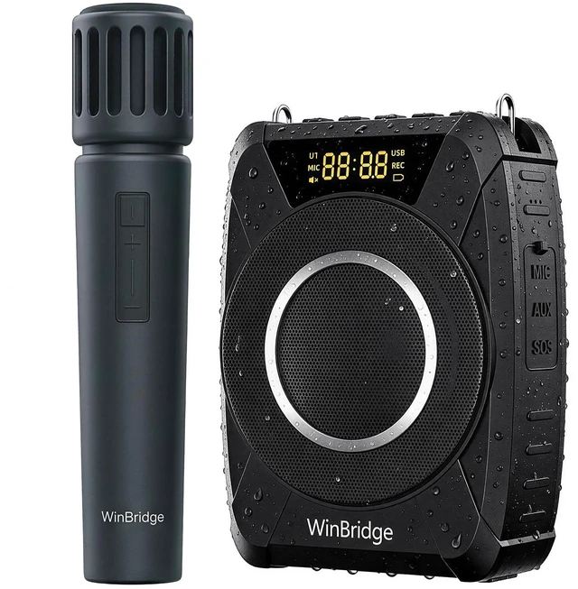 Main image of 20W Portable Voice Amplifier for Teachers, Wireless Mic, PA Speaker M802 | IPX6 Waterproof Bluetooth Speaker with Microphone, Portable Wireless PA System for Classroom, Teaching, Tours & Presentations