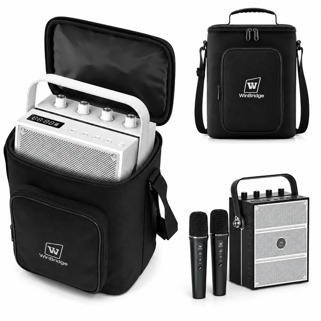 Main image of Carrying Case for S99 Voice Amplifier,Portable Speaker Microphone Combo Bag | Designed for S99 microphone speaker Set, this protective case offers padded protection, accessory storage