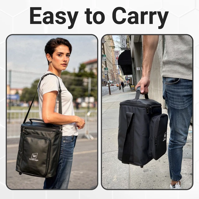 Alt view image 3 of 7 - Carrying Case for S99 Voice Amplifier,Portable Speaker Microphone Combo Bag | Designed for S99 microphone speaker Set, this protective case offers padded protection, accessory storage