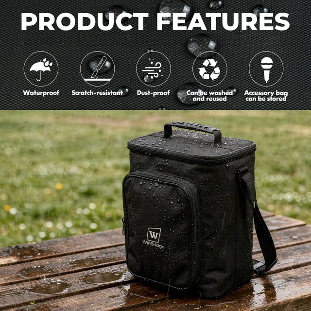 Alt view image 6 of 7 - Carrying Case for S99 Voice Amplifier,Portable Speaker Microphone Combo Bag | Designed for S99 microphone speaker Set, this protective case offers padded protection, accessory storage