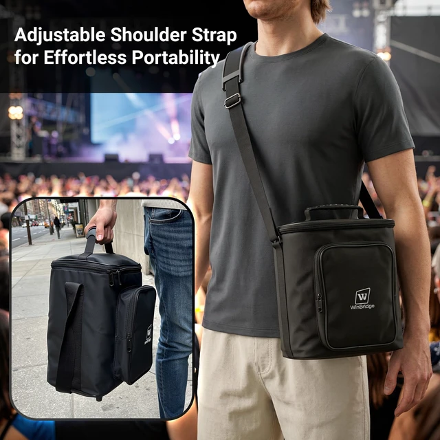 Alt view image 7 of 7 - Carrying Case for S99 Voice Amplifier,Portable Speaker Microphone Combo Bag | Designed for S99 microphone speaker Set, this protective case offers padded protection, accessory storage