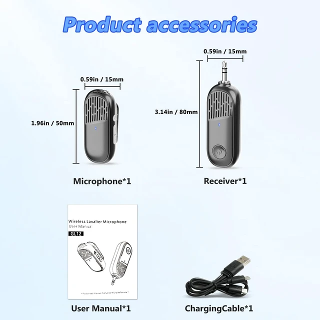 Alt view image 7 of 7 - Magnetic Wireless Lavalier Microphone, 2.4G Clip Mic | USB-C Charging, Microphones for Teaching Tour Guides Fitness Instructor, 98ft Range, Portable Lapel Mic for Speaker PA System