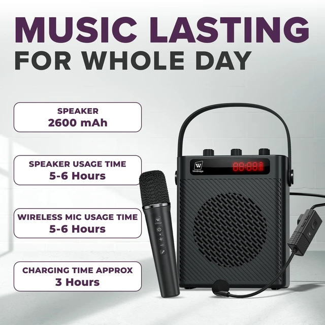Alt view image 5 of 7 - 40W Bluetooth Voice Amplifier with Headset Mirophone & Handheld Mic | Portable Rechargeable PA System for Teachers & Events,Wireless Karaoke Speaker with 4 Sound Effects for Guitar S95