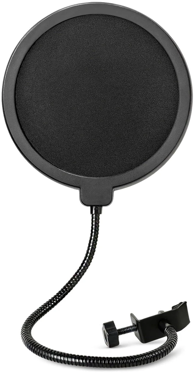 Main image of Pop Filter for AT-2020 AT-2035 AT-2040 AT-2050 ATR2500 and All Microphones, Pop Shield for Filtering Plosives and Hissing Noise, Dual-Layer Mesh, 360° Adjustable Gooseneck (Mask-Black)