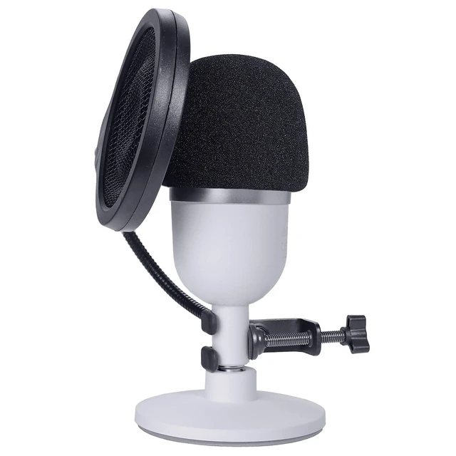 Alt view image 2 of 7 - Razer Seiren Mini Pop Filter with Foam Windscreen - 3 Layers Pop Screen Shield and Foam Cover Compatible with Razer Seiren Mini Mic