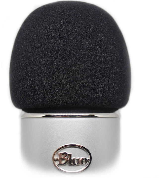 Main image of Foam Windscreen for Blue Yeti Microphone - Pop Filter Cover made from Quality Sponge Material that Filters Unwanted Recording and Background Noises - Black Color