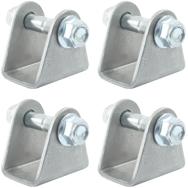 Main image of Universal Shock Mount Kit, Silver Steel, 4 Pack | ATV Dirt Bike Compatible, U Shape Suspension Bracket, Includes Hardware, For Go-Karts Motorcycles