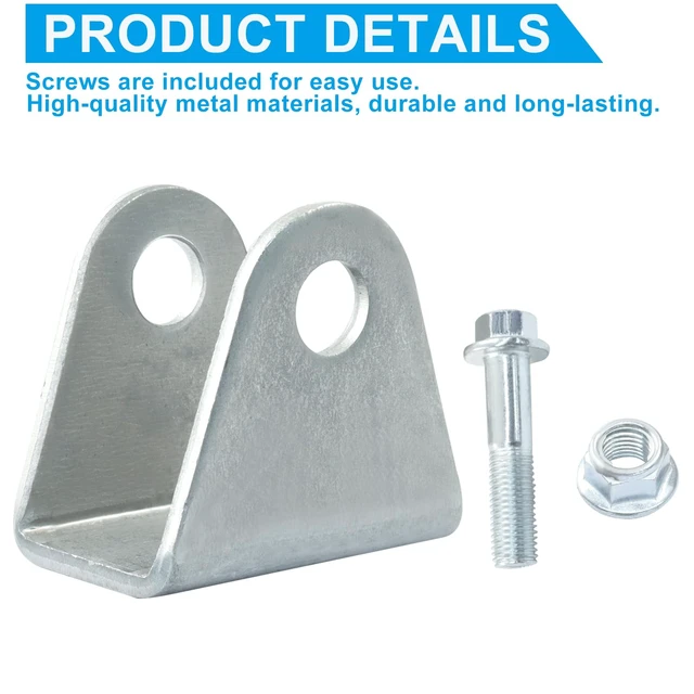 Alt view image 4 of 5 - Universal Shock Mount Kit, Silver Steel, 4 Pack | ATV Dirt Bike Compatible, U Shape Suspension Bracket, Includes Hardware, For Go-Karts Motorcycles
