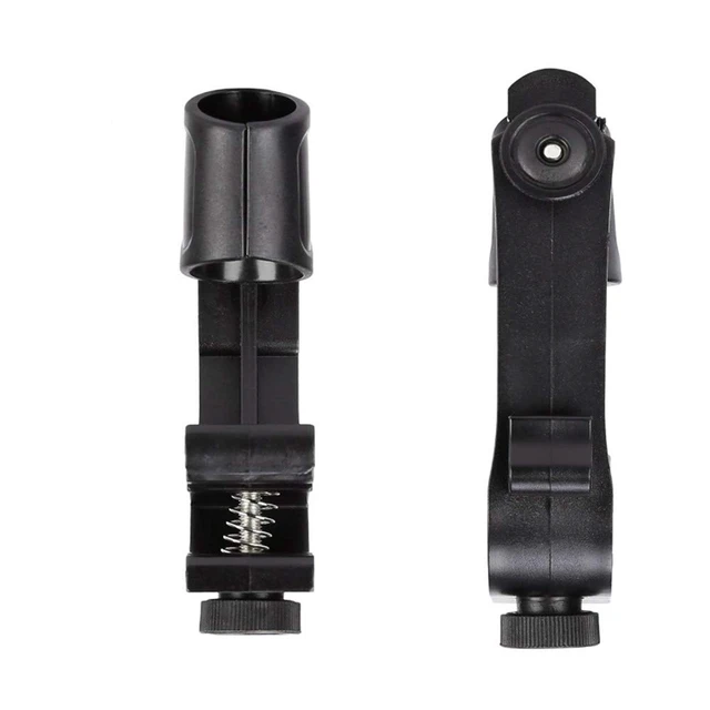 Alt view image 6 of 7 - Adjustable Drum Rim Mic Clips, Microphone Mount Clamp (Pack of 2) | Rim-Mount Mic Clips Position Microphones Without a Floor Stand, Check Drum Rim and Microphone Fit Before Purchase