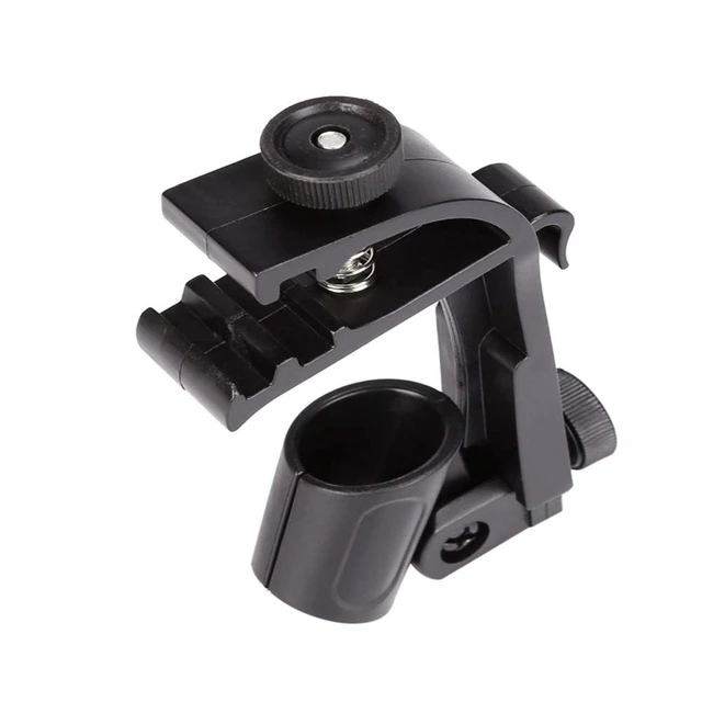 Alt view image 7 of 7 - Adjustable Drum Rim Mic Clips, Microphone Mount Clamp (Pack of 2) | Rim-Mount Mic Clips Position Microphones Without a Floor Stand, Check Drum Rim and Microphone Fit Before Purchase