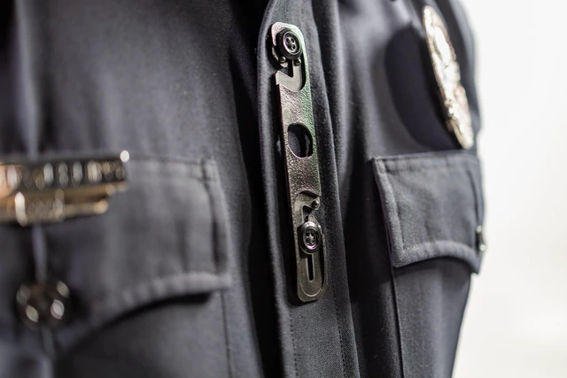 Alt view image 4 of 7 - TMK2 - Two Button Tactical Mic Klip | Two-Way Radio Microphone Clip for First Responder Uniforms (TMK2)