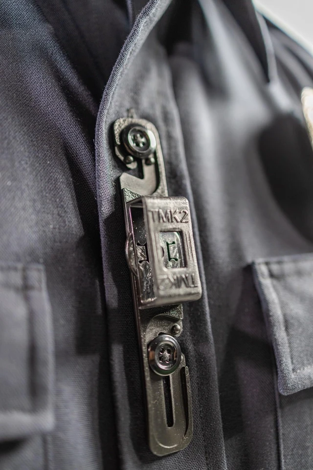 Alt view image 5 of 7 - TMK2 - Two Button Tactical Mic Klip | Two-Way Radio Microphone Clip for First Responder Uniforms (TMK2)