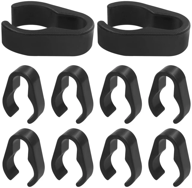 Main image of 10Pcs Microphone Cable Clip, 25mm | Durable Plastic, Mic Stand Cable Holders, Universal Mic Boompole Clips, Fits 25mm Diameter Poles