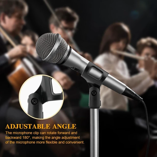 Alt view image 7 of 7 - 3 PCS Microphone Clip Holder with 5/8" Male to 3/8" Female Screw Adapter | Universal Microphone Clip Holder, Adjustable Mic Holder for Stand 5/8" to 3/8" Adapter for Wired Wireless Microphones