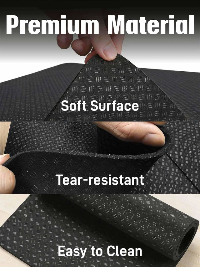Alt view image 6 of 6 - Upgraded Double-Sided Non-Slip Surface Mat for Vibration Plate Machine - Anti Vibration Pad & Exercise Mat for Most Vibration Platform Machines, Reduce Noise Accessories, Protect Floors & Carpet