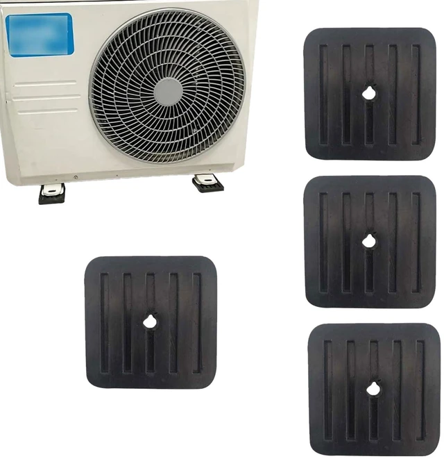 Main image of 4 Pcs Mini Split Anti-Vibration Pads, Air Conditioner Shock Pad, Wall Mounting Bracket Rubber Isolator Pad for Ductless Split Air Conditioner Condenser Heat Pump System Outdoor Condenser Unit A/C HVAC