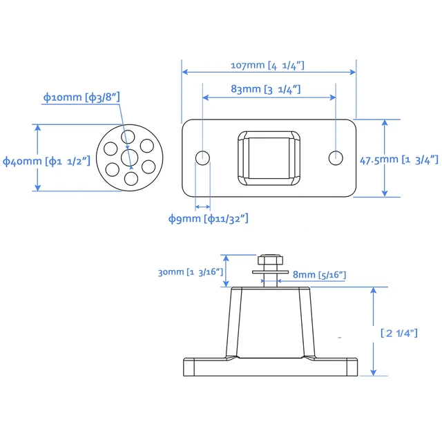 Alt view image 2 of 6 - Anti-Vibration Shock Absorbing Rubber Mounting Bracket for Ductless Mini Split Air Conditioner Condensers