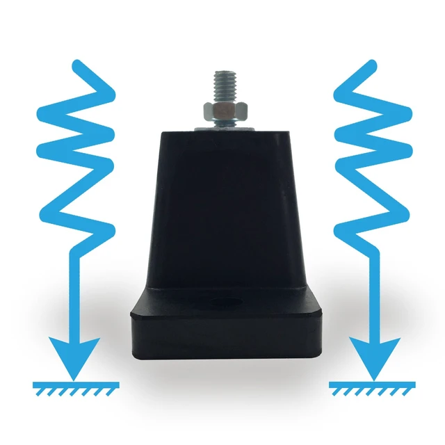 Alt view image 3 of 6 - Anti-Vibration Shock Absorbing Rubber Mounting Bracket for Ductless Mini Split Air Conditioner Condensers