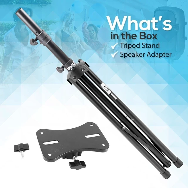 Alt view image 7 of 7 - Mount Holder Heavy Duty Rubber Capped Tripod, Adjustable Height from 36.2 x 58.0 inches, Locking Safety PIN and 35mm Compatible Insert, On-Stage or in-Studio Use - PSTND1