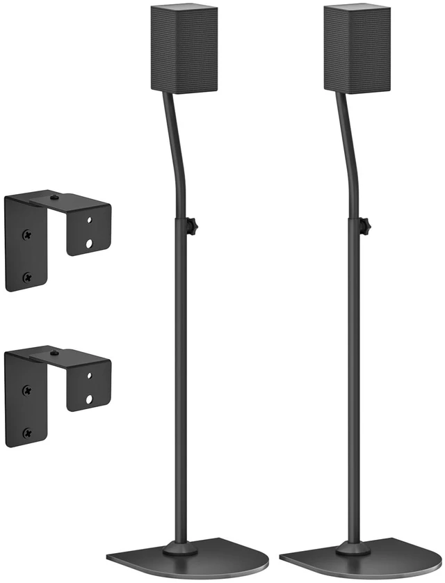 Main image of Speaker Stand Pair for Samsung Stands and Wall Mount - 33" to 42" Height Adjust Floor Stand for Samsung Surround Sound Rear Speakers with Keyhole & Thread Hole