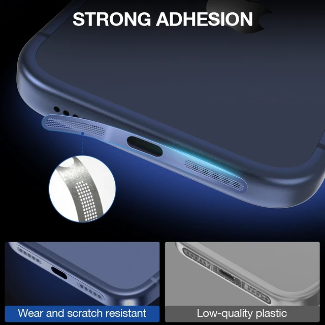 Alt view image 5 of 7 - Speaker Protector Compatible with iPhone 17 Pro Max USB C Dust Plug(Blue) | Metal Mesh Dust Cover, Cleaning Tools, Deep Blue