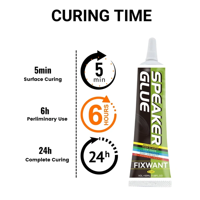 Alt view image 3 of 6 - Loud Speaker Repair Glue Foam Side Dust Cap Rubber Edge Cone Basin Strong Adhesive 50ML/1.68 fl.oz (1)
