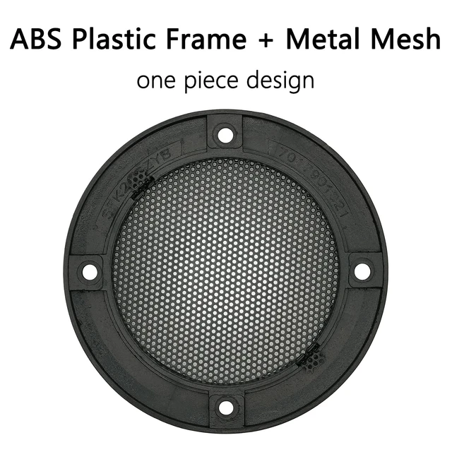 Alt view image 3 of 6 - 3.5" Speaker Grill Covers, Black Color, 2Pack | ABS Plastic Frame with Metal Mesh, Car / Home Audio Speaker Subwoofer Guard Protector