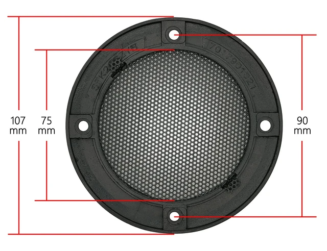 Alt view image 4 of 6 - 3.5" Speaker Grill Covers, Black Color, 2Pack | ABS Plastic Frame with Metal Mesh, Car / Home Audio Speaker Subwoofer Guard Protector