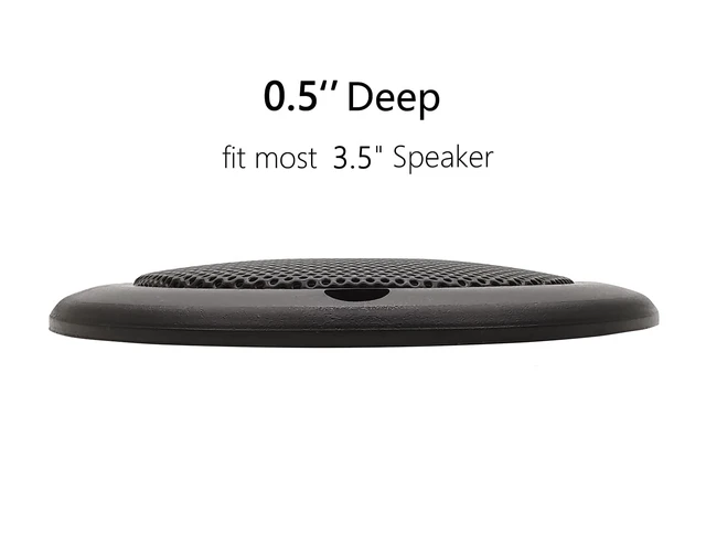 Alt view image 5 of 6 - 3.5" Speaker Grill Covers, Black Color, 2Pack | ABS Plastic Frame with Metal Mesh, Car / Home Audio Speaker Subwoofer Guard Protector