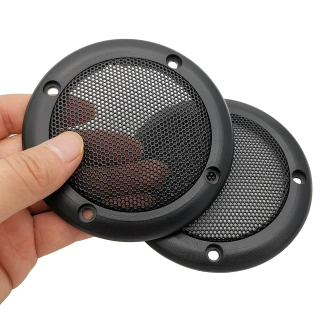 Alt view image 6 of 6 - 3.5" Speaker Grill Covers, Black Color, 2Pack | ABS Plastic Frame with Metal Mesh, Car / Home Audio Speaker Subwoofer Guard Protector