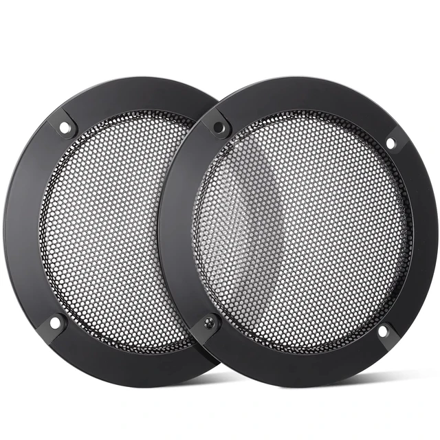 Alt view image 3 of 7 - 2PCS 5in Universal Speaker Grills, Round Speaker Cover Grill Mesh | Universal Steel Mesh Grille with Mounting Screws for Home Theater & Car Audio Woofer Loudspeaker, Decorative Circle Grille