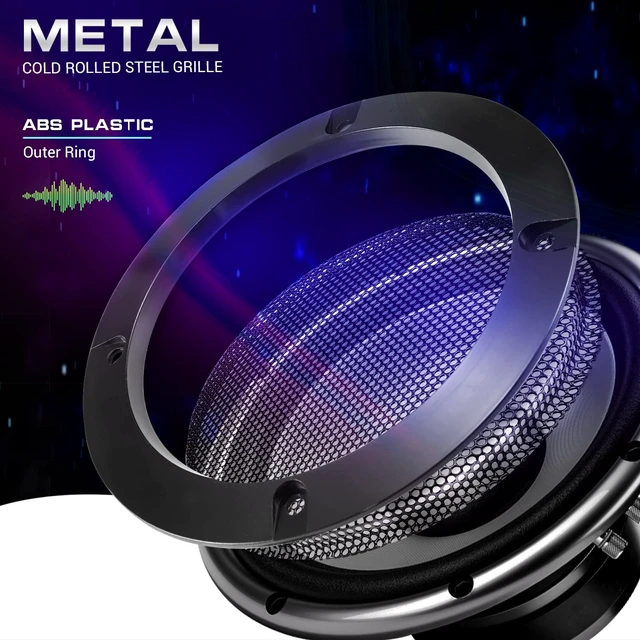 Alt view image 7 of 7 - 2PCS 5in Universal Speaker Grills, Round Speaker Cover Grill Mesh | Universal Steel Mesh Grille with Mounting Screws for Home Theater & Car Audio Woofer Loudspeaker, Decorative Circle Grille