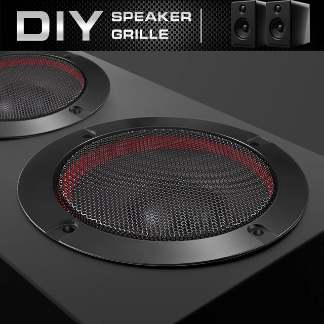 Alt view image 5 of 7 - 2PCS 5in Universal Speaker Grills, Round Speaker Cover Grill Mesh | Universal Steel Mesh Grille with Mounting Screws for Home Theater & Car Audio Woofer Loudspeaker, Decorative Circle Grille