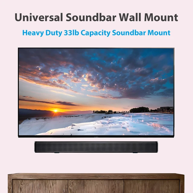 Alt view image 7 of 7 - Soundbar Wall Mount Bracket | Soundbar Wall Mount Bracket for Samsung, LG, Sony, JBL, Vizio, Sonos and More