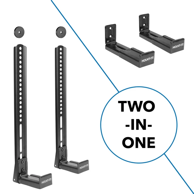 Alt view image 2 of 7 - Soundbar Mount for TV and Wall Mounting | 2-in-1 Soundbar Bracket for Back of TV or Wall Mount Installation | Universal Base Fits All Soundbars