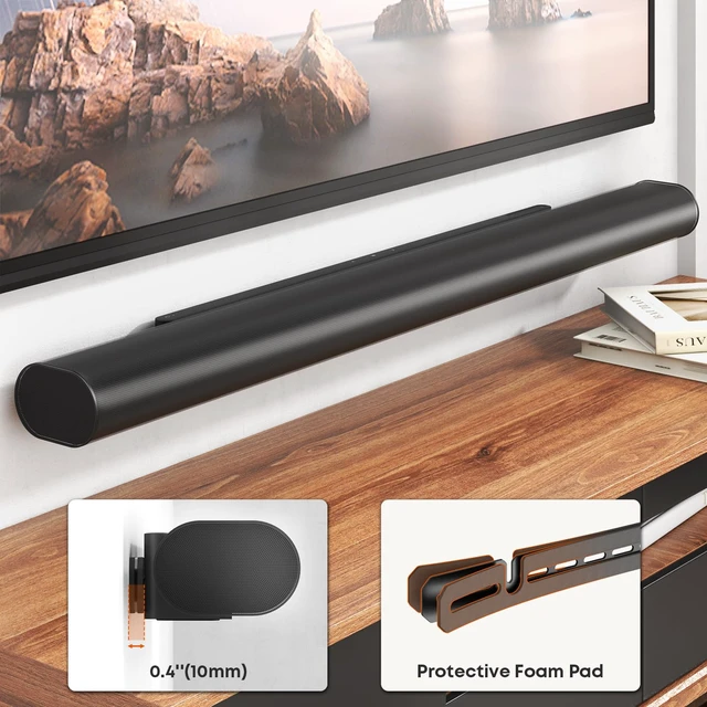 Alt view image 4 of 7 - for Sonos Arc Ultra & Sonos Arc Soundbar Wall Mount | Hidden Design,with Spirit Level and Protective Foam Pads, Sound Bar Mounts Under TV, Weight Capacity 22 LBS