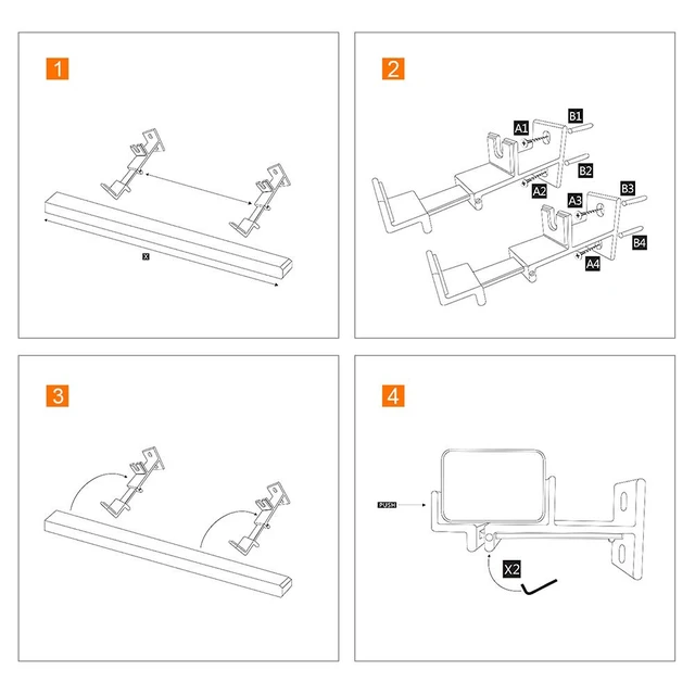 Alt view image 7 of 7 - Heavy Duty Aluminum Soundbar Wall Mount - Universal Adjustable Bracket for RV, Home Theater & More - Fits Samsung, Sony, Bose, Sonos, LG, Vizio, Roku, Yamaha - Solid & Rust-Proof