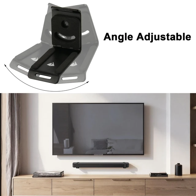 Alt view image 7 of 7 - Soundbar Wall Mount for JBL/Bose/Sonos/Samsung/Vizio/Sony Sound bar | Under TV Soundbar Mount for Home RV Boat Bracket with Hook and Loop Straps Metal Sound Bar Shelf