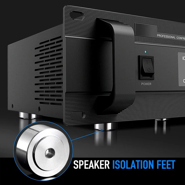 Alt view image 4 of 7 - 4PCS Aluminum Alloy Speaker Isolation Feet, Turntable Isolation Pad | Reduce Vibration & Resonance | Speaker Spike Pads with Non-Slip Rubber Ring | For Amplifier HiFi Devices Recorder CD | Silver