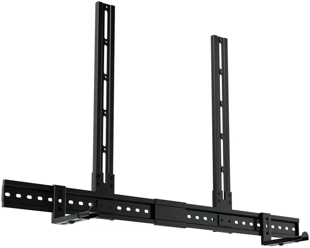 Main image of XL Soundbar Mount for Speakers up to 20lbs Attaches to TVs up to 86 or Wood Studs 16-24 Universal Design & 2.6 Extension for Dolby Atmos Easy DIY Install w/ Included Hardware