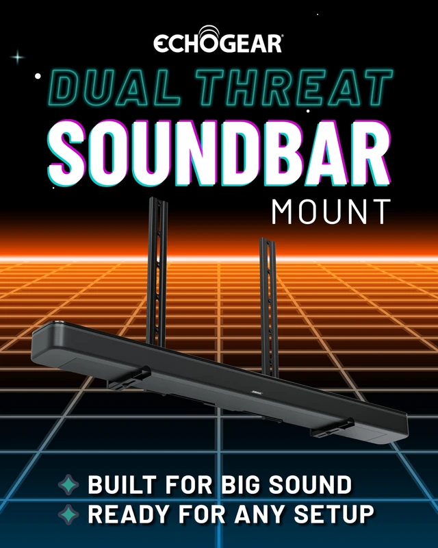 Alt view image 2 of 7 - XL Soundbar Mount for Speakers up to 20lbs Attaches to TVs up to 86 or Wood Studs 16-24 Universal Design & 2.6 Extension for Dolby Atmos Easy DIY Install w/ Included Hardware